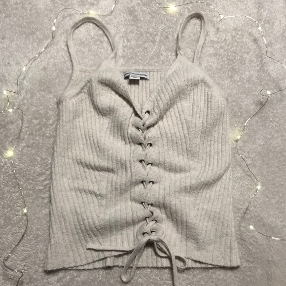 American eagle lace up front tank top 🎉 - Picture 1 of 3